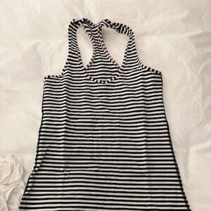 Lululemon Cool Racerback Tank Top in Classic Stripe Black & White Size 6